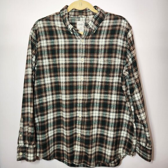 Men's XL Chap's Plaid Flannel Button down Long Sleeve Shirt. - Picture 1 of 6